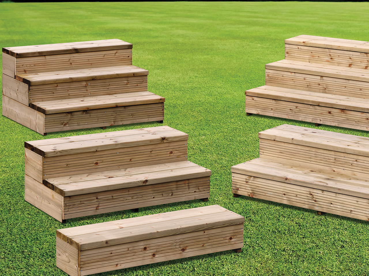 Escaliers standards pour terrasse bois mobil-home | Clairval